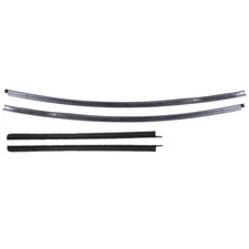 Door Glass Weatherstrip Channel Kit Stainless Steel With Quarter Window Weath...
