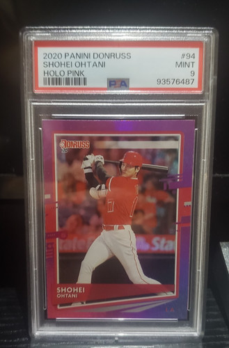 2020 Panini Donruss Shohei Ohtani #94 Holo Pink PSA 9