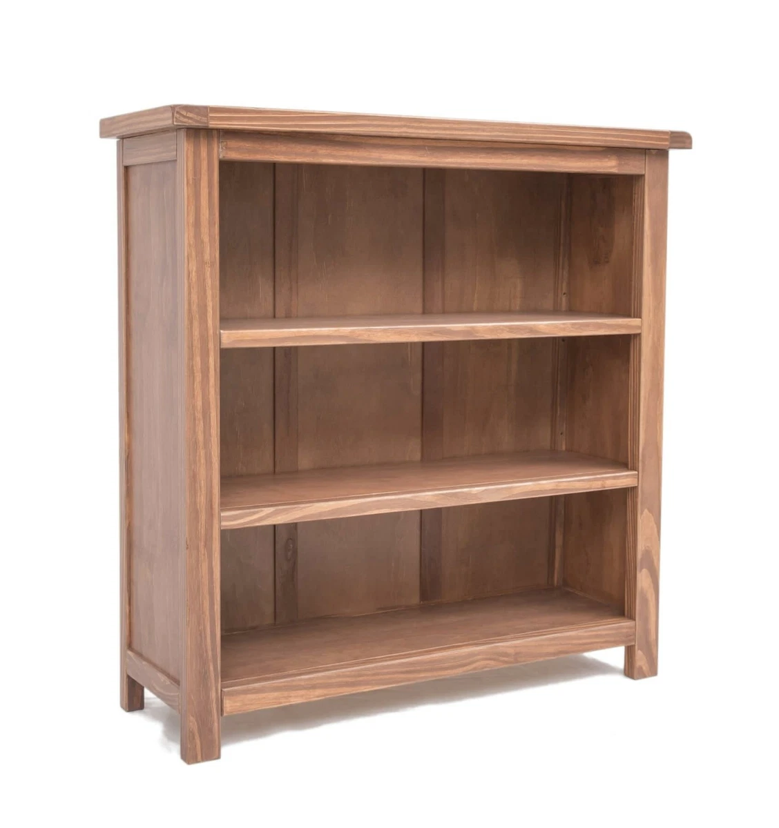 Dark wood low on sale bookcase