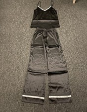 Two piece satin look pants set