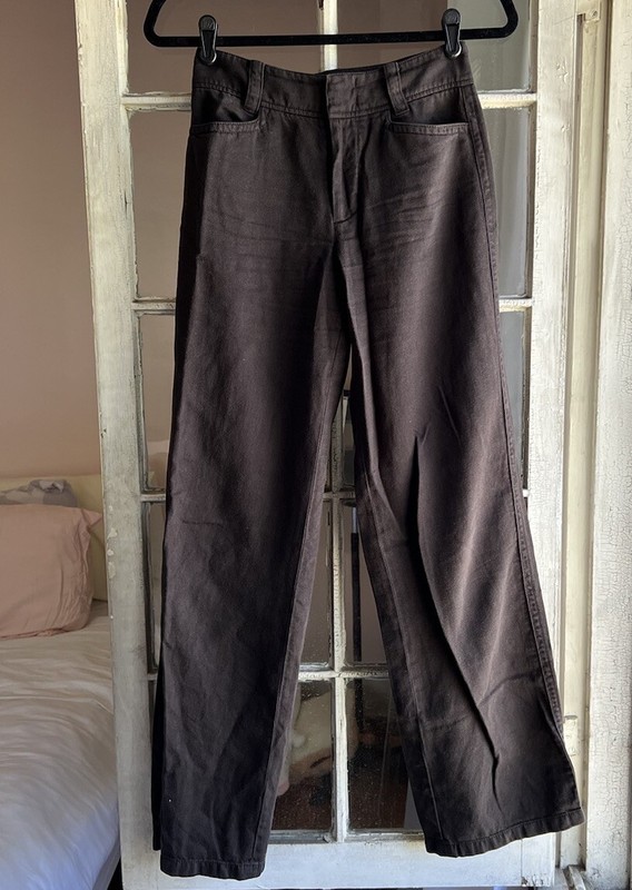 Vince High-Waisted Black Cotton Blend Pants