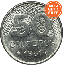50 BRAZILIAN CRUZEIROS - CHOICE OF DATE FROM 1981 - 1986 BRAZIL / BRASIL