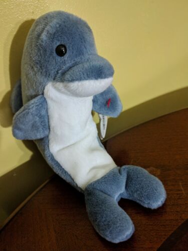 Ty Beanie Baby "Echo" the Dolphin, Original Rare Edition Style 4180, Errors* - Picture 1 of 10