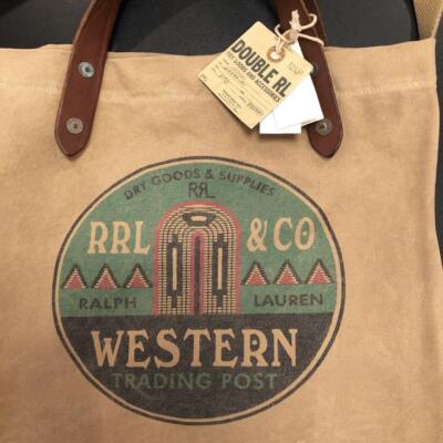 RRL Ralph Lauren Cotton Canvas Market Tote Bag Unused | eBay