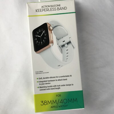 Apple Watch Sport Band - 38MM/40MM - White - Silicone Keeperless