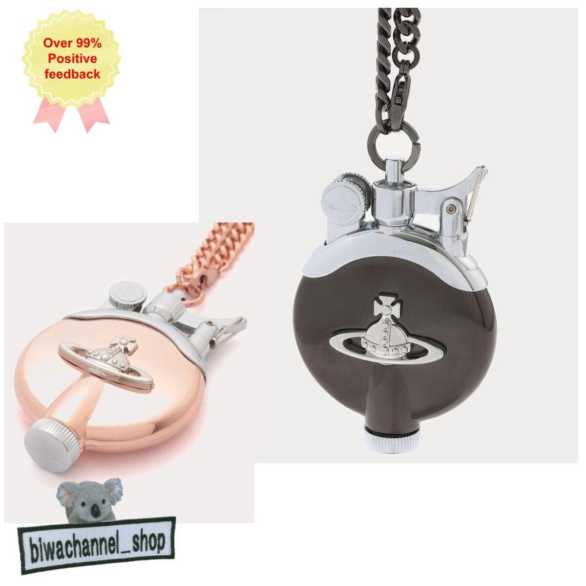 Vivienne Westwood Flint Oil Lighter With Chain Choose From 2