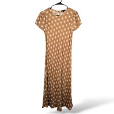 J.Crew T-shirt Midi Dress 10 Cupro-blend in Sunburst Retro Cottagecore Boho