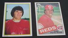 1983 Topps Glossy All-Star Pete Rose #14 & 1985 Topps # 600 Reds Phillies
