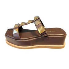 All Black Women's Pyramid T Sandal Size 39