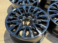 4x 18" GMC Sierra HD Chevy 2500HD 3500 Factory OEM Black Wheels Rims NO CAPS