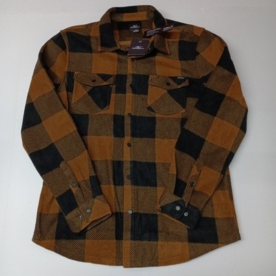 NEW O'NEILL Fleece Sherpa Lined Shirt Jacket Men's Size M Arctic Check Shacket