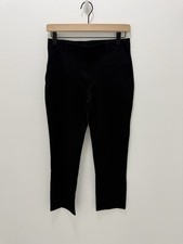 Quince Ultra-Stretch Ponte Pull-On Straight Leg Pants Women's S Petite Black