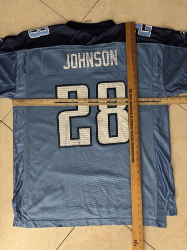 Maglia Tennessee Titans uomo XL NFL calcio Chris Johnson 28 attrezzatura Reebok - Foto 7 di 7