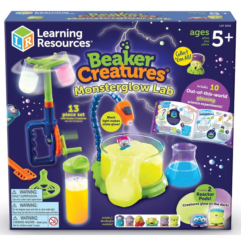 Learning Resources Science Experiments Beaker Creatures Monsterglow Lab Set STEM