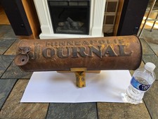 VTG Minneapolis Journal Newspaper Mailbox 18" Embossed Metal Sign