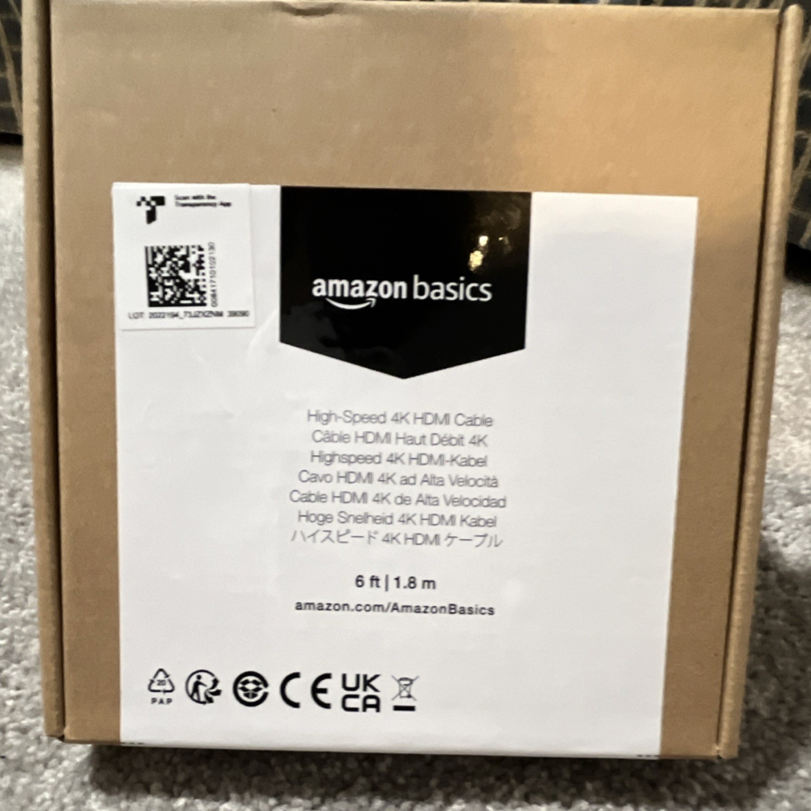 BUNDLE:AmazonBasics High-Speed 4K HDMI Cable & DisplayPort to HDMI Cable 6ft/3ft