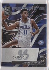2021-22 Panini Spectra Aspiring Black Light Prizm 4/10 Jaden Springer Auto s3g