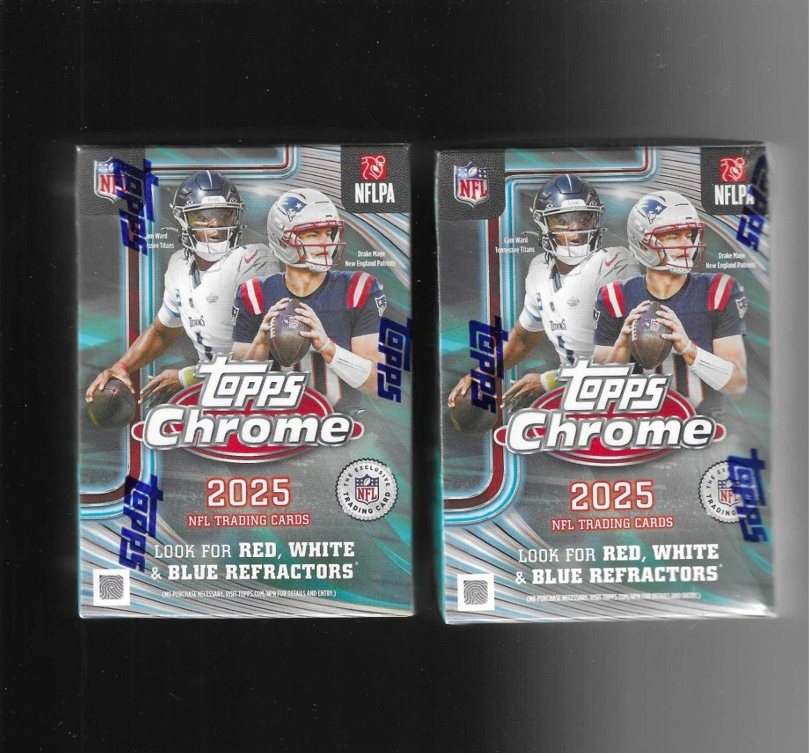 2025 Topps Chrome Football NFL Factory Sealed Blaster Value Box Lot of 2 NEW