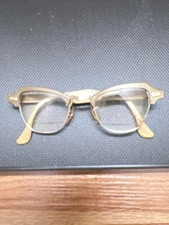 Vintage Bausch & Lomb Bifocal Hornned Rim 4 - 5 1/4 Eyeglasses Marked B&L 20-42