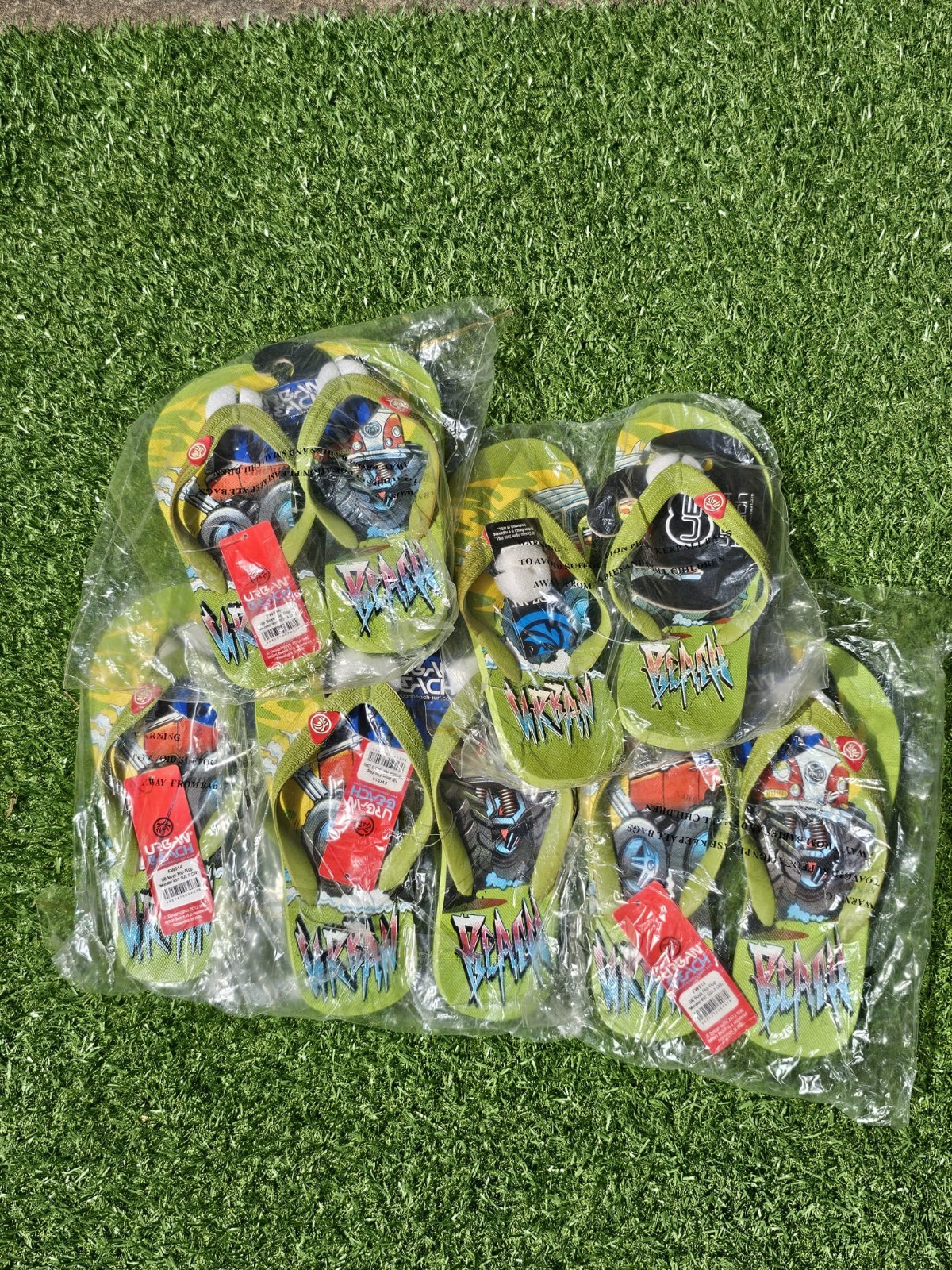 Job Lot New Urban Beach Boys & Girls Flip Flops - Discoloured Straps - Boot Sale image 4