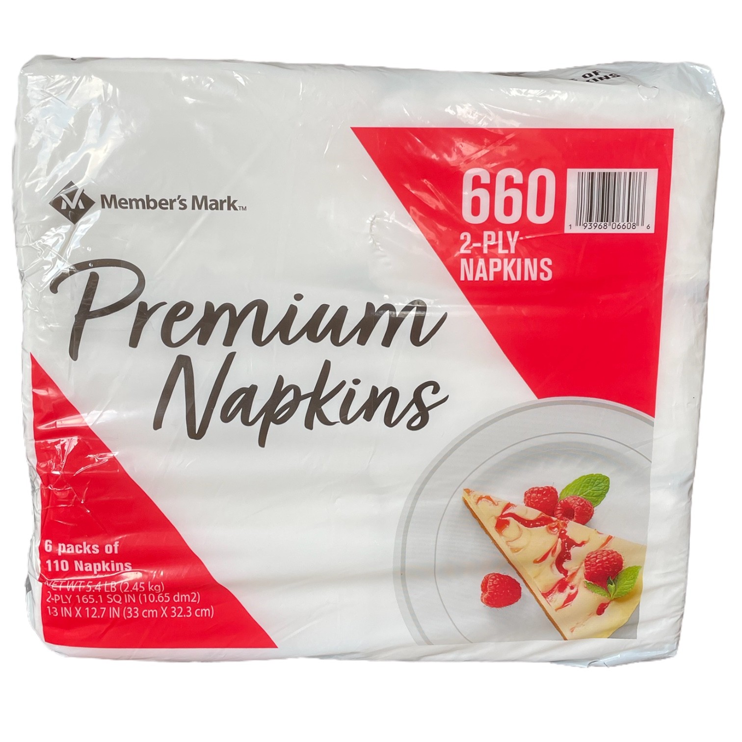 6 Упаковок белых 2-слойных салфеток премиум-класса Members Mark 13 x 127 3790₽