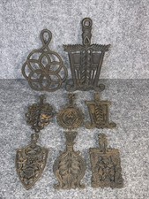 Lot of 8 Vintage Cast Iron Trivets JZH 1945/1951 Alphabet Series  Wilton
