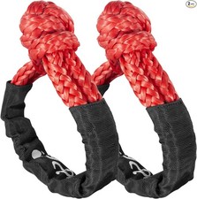 Synthetic Soft Shackle Rope, 56,000 lbs Breaking Strength, Red, Heavy Duty Red