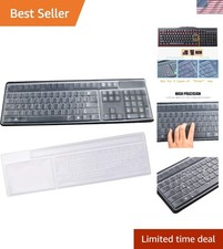 2 Pack Clear Keyboard Protector - Eco-Friendly Silicone Cover for 104/107 Keys