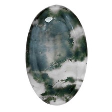 Natural Green Moss Agate 33x20.3x5 mm Oval Shape Polished Gemstone LS02038-31
