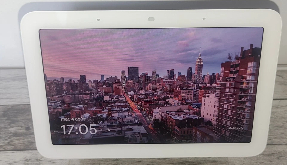 Google Nest Hub 2e génération 7" Blanc Chalk - Comme neuf + boîte d’origine - Photo 3/4