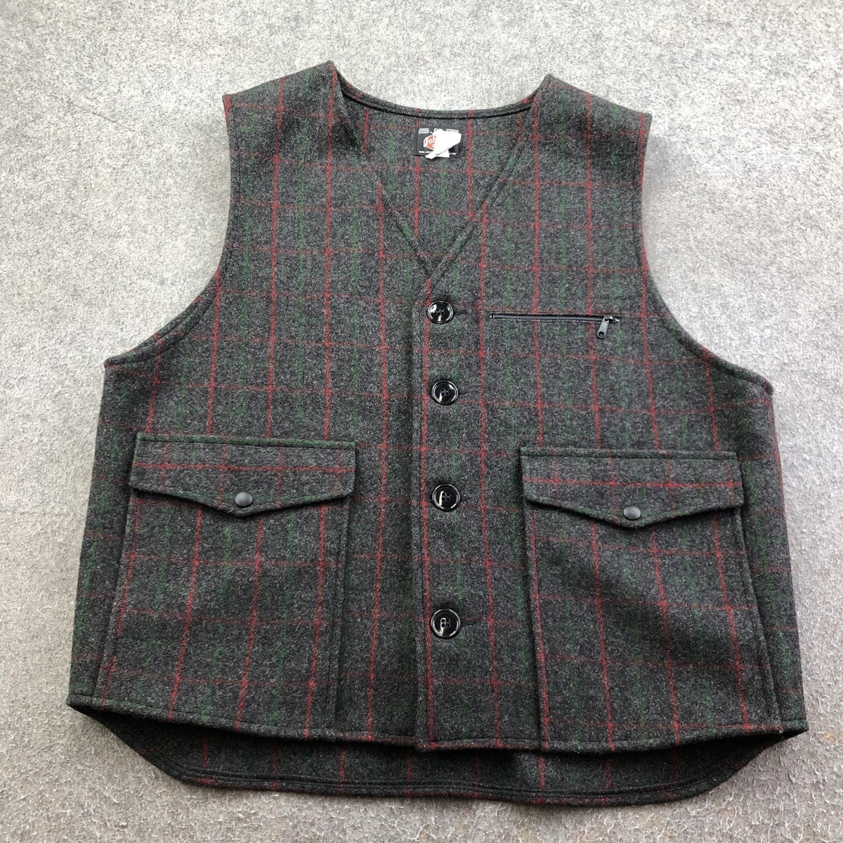 JOHNSON WOOLEN MILLS Plaid ベスト L 【公式通販】