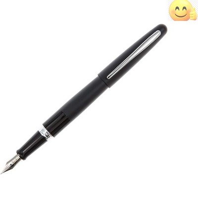 Classic Black Barrel Fountain Pen with Fine Nib - Retractable & Elegant Design