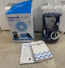 NEW Open Box Waterpik Water Flosser Aquarius WP-663W Blue 7 Flossing Tips