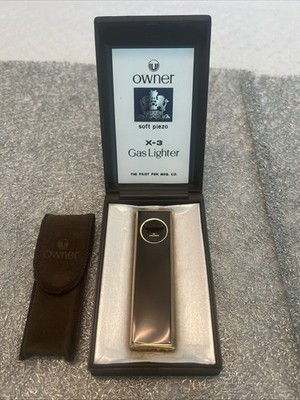 Vintage Pilot Owner X-3 Gas Lighter, Soft Piezo, Made in Japan,With Original Box