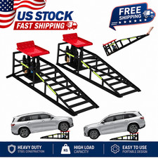 2 Pack Hydraulic Car Ramps 5t 11000lbs Low Profile Car Lift Service Ramps New 2 Pack Hydraulic Car Ramps 5t 11000lbs Low Profile Car Lift Service Ramps New