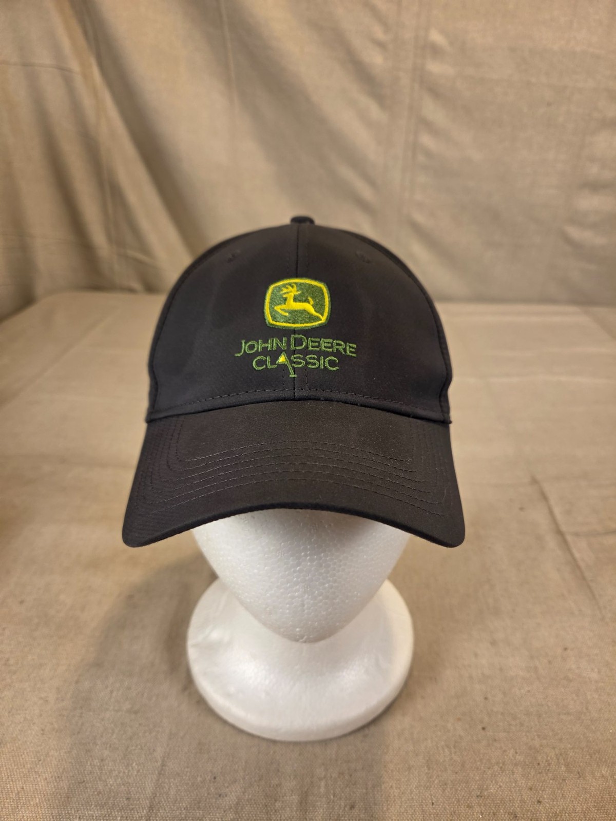 John Deere Classic Logo Baseball Cap Adjustable Black Hat