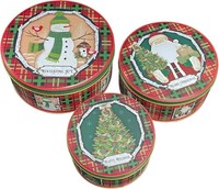 Keksdose Metall Nostalgisch Weihnachten Deko PläTzchendose Rund Aufbewahrung