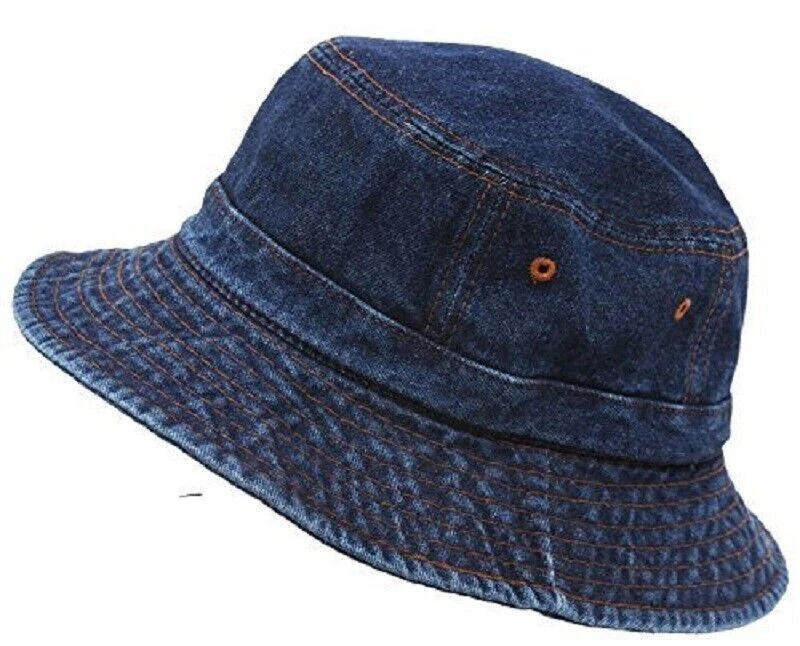 Denim Hat for Men/Women Sun Protection Wide Brim Bucket Hat Breathable Packable