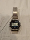 TIMEX Vintage Atlantis 100 Digital Quartz Mens Watch RARE Stainless Steel works!