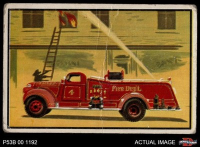 1953 Bowman Firefighters #59 Modern Triple Combination - Central AUTHENTIC