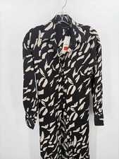 Pre-Owned Banana Republic Black Size XS Printed Shift Maxi Long Sleeve Dress