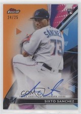 2021 Topps Finest Orange Refractor 24/25 Sixto Sanchez #FA-SS Auto 10gn