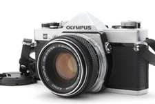 Read Exc 5 Olympus OM-1 SLR Film Camera w/ F Zuiko Auto-S 50mm f1.8 Lens JAPAN