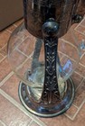 Vintage Art Nouveau, Silver Plate & Glass,Tilting Coffee Carafe, Warming Stand — photo 2