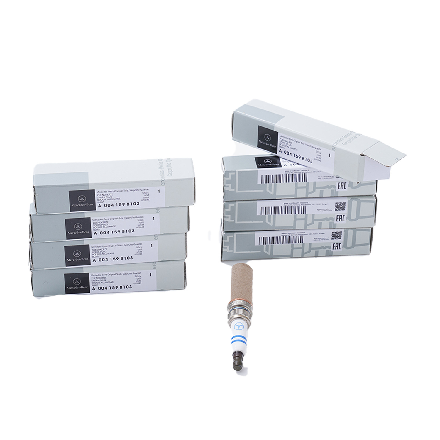 For 8PCS bosch A0041598103 ZR6SII3320 Double Iridium Spark Plugs Mercedes Benz