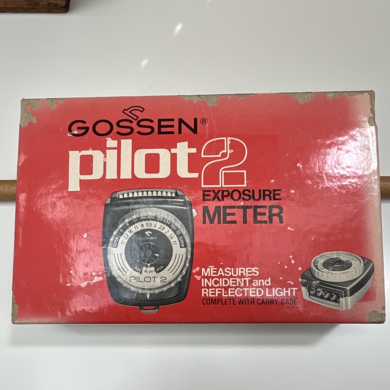 Gossen Pilot 2 Analog Exposure Meter Incident/Reflected Light w/ Case & Box