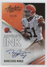 2014 Panini Absolute Ink Spectrum Gold 3/25 Barkevious Mingo #AB-BM Auto 9bh
