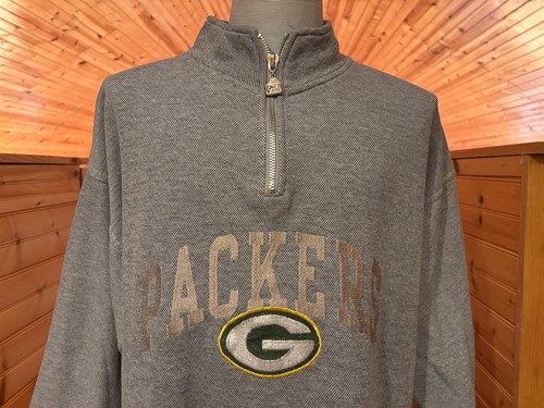 Vtg 90’s Green Bay Packers NFL Football Embroidered 1/3 Zip Crew Sweat