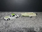 Vintage Corgi Fiat X19 With Carlsberg Lager Boat And Trailer