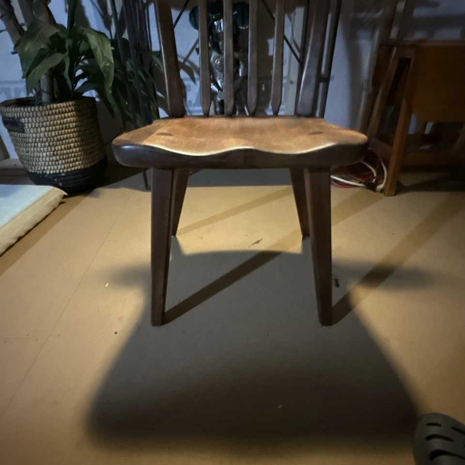 Винтажный подлинный стул Cushman Colonial Creation из массива твердой древесины - Изображение 3 из 4